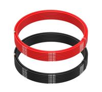 MMOBIEL Fil Électrique Câble en Cuivre Étamé - 2 Fils Séparés Rouge et Noir Chacun pour Drones, Imprimantes 3D, Batteries, Fils de Haut-parleurs, Bandes de Led (16 Awg, 5m)