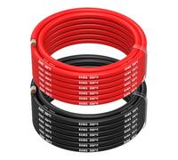 MMOBIEL Fil Électrique Câble en Cuivre Étamé - 2 Fils Séparés Rouge et Noir Chacun pour Drones, Imprimantes 3D, Batteries, Fils de Haut-parleurs, Bandes de Led (8 Awg, 5m)