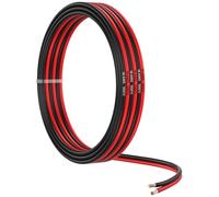 MMOBIEL Fil Électrique Parallèle 16 AWG - 16 Gauge 5m / 16.4ft - Câble en Cuivre Étamé - 2 Conducteur pour Fil Automobile - Bandes LED, Fil Audio/Haut-Parleur, Eclairage Paysage Basse Tension, Lampes