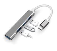 MMOBIEL Hub de données 4 Ports USB Type-C vers USB 3.0 Ultra-Mince Compatible avec Macbook Mac Pro/Mini iMac Surface Pro XPS Notebook PC Clés USB Mobiles HDD