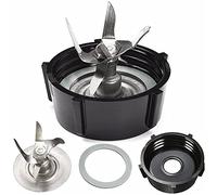 MMOBIEL Jeu de 6 Lames croisées de broyeur à Glace pour Les mixeurs Oster et Osterizer avec Couvercle de Pot et Joint en Caoutchouc en Forme de O