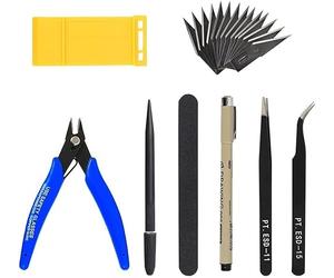 MMOBIEL Kit de 21 Outils de modélisme Gundam, Sets de Bricolage de Loisirs pour la Fabrication de modèles de Niveau Professionnel, Réparation et Fixation