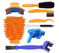 MMOBIEL Kit de Nettoyage 8 pièces pour Vélos VTT BMX avec Brosses et Nettoyeur de Chaîne Inclus