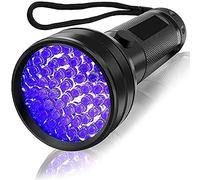MMOBIEL - Lampe de poche UV avec lumière noire 51 LED Détecteur d'urine de chien/chat/lapin, de taches, détecteur de scorpion, punaise de lit, séchage de colle UV, détecteur de faux billets.