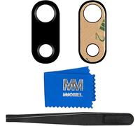 MMOBIEL Lentille en Verre pour Caméra Arrière Compatible avec iPhone 7 Plus / 8 Plus Vitre Appareil Photo avec Double Face Adhésif Pincettes et Chiffon Inclus - Noir