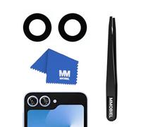 MMOBIEL Lentille en Verre pour Caméra Arrière Compatible avec Samsung Galaxy Z Flip6 - Vitre Appareil Photo - Inclus Double Face Adhésif, Pincettes et Chiffon
