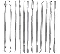 MMOBIEL Lot de 12 outils de sculpture de cire en acier inoxydable à double extrémité en polymère pour cicatrices SFX Outils de maquillage argile sculpture de fruits - Citrouille - Sculpture de melon -