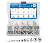 MMOBIEL Lot de 580 roulements à billes de 15 tailles différentes en acier inoxydable chromé de 1 à 10 mm pour réparation de vélo, skateboard, moto, tiroir, porte
