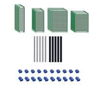 MMOBIEL Lot de 60 pièces de platine de circuits imprimés avec blocs de bornes à vis,2/3 broches,connecteur mâle/femelle,kit universel compatible avec les kits Arduino
