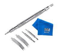 MMOBIEL Outil en Acier Inoxydable Compatible avec Goupilles de Montres/Bracelets (7 pièces) + Chiffon Microfibres