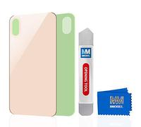 MMOBIEL Plaque Arrière Verre Compatible iPhone XS Max 6.5 Pouces (Or) avec Kit d'outils Inclus