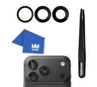 MMOBIEL Remplacement de la Lentille de la Caméra Arrière Compatible avec iPhone 17 Pro/17 Pro Max - Vitre de la Caméra Arrière - IN olle, pincettes et Chiffon