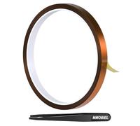 MMOBIEL Ruban Adhésif (10mm x 30m) - Ruban Polyimide Résistant à la Chaleur pour Sublimation de Pressage Thermique à Haute Température ESD pour HVAC Electronique Soudure Impression 3D etc.