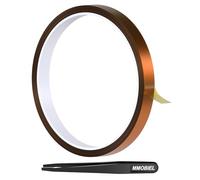 MMOBIEL Ruban Adhésif (12mm x 30m) - Ruban Polyimide Résistant à la Chaleur pour Sublimation de Pressage Thermique à Haute Température ESD pour HVAC Electronique Soudure Impression 3D etc.