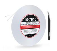 MMOBIEL Ruban Adhésif Double-Face 2mm, 50m - Blanc Ruban de Montage avec Adhésif Acrylique Puissant pour la Réparation d’Écrans LCD, Téléphone, Tablette, Ordinateur Portable - Pince à Épiler Incluse