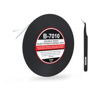 MMOBIEL Ruban Adhésif Double-Face 2mm, 50m - Noir Ruban de Montage avec Adhésif Acrylique Puissant pour la Réparation d’Écrans LCD, Téléphone, Tablette, Ordinateur Portable - Pince à Épiler Incluse
