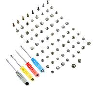MMOBIEL Set complet de vis de remplacement compatibles avec iPhone SE 2022 / SE 2020/8 4.7 Inch Incl. 2 vis pentalobes de chaque couleur Incl. 4 tournevis