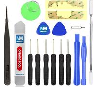 MMOBIEL Set Professionnel d'outillage Universel 17 pièces pour la réparation de dispositifs Mobiles Comprenant: Adhésif Double-Face, Spudger, Ventouse Solide en PVC et Jeu de Tournevis