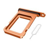 MMOBIEL Support Carte SIM Compatible avec iPhone 17 Pro / 17 Pro Max - Remplacement Support de Tiroir Carte SIM - Outil Éjection SIM Inclus et Anneau en (Orange Cosmique)