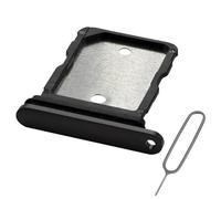 MMOBIEL Support Carte SIM Double Compatible avec Google Pixel 8 - Remplacement Support de Tiroir Carte Dual SIM - Outil Éjection SIM Inclus et Anneau en Caoutchouc Imperméable - Noir