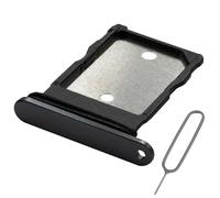 MMOBIEL Support Carte SIM Double Compatible avec Google Pixel 9 - Remplacement Support de Tiroir Carte Dual SIM - Outil Éjection SIM Inclus et Anneau en Caoutchouc Imperméable - Noir