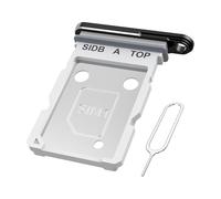 MMOBIEL Support Carte SIM Double Compatible avec Samsung Galaxy S26 - Remplacement Support de Tiroir Carte Dual SIM - Outil Éjection Inclus et Anneau en Caoutchouc Imperméable - Noir