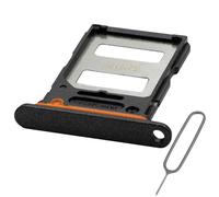 MMOBIEL Support Carte SIM Double Compatible avec Xiaomi Redmi Note 13 Pro - Remplacement Support de Tiroir Carte Dual SIM - Outil Éjection SIM Inclus et Anneau en Caoutchouc Imperméable - Noir