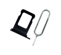 MMOBIEL Support de Fente de Carte SIM de Remplacement Compatible avec iPhone 14/14 Plus - Inclus. Joint en Caoutchouc et Sim Pin - Noir