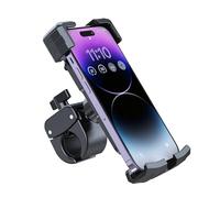 MMOBIEL Support Téléphone Vélo - Antichoc - Support Téléphone Robuste à Vélo, Scooter, etc. - Support Navigation Réglable pour Téléphones de 4 à 7 Pouces - Universel - Noir