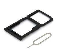 MMOBIEL Tiroir Carte Dual Sim de Rechange Compatible avec Huawei P30 Lite New Edition 2020 INCL. l'épingle SIM - Support Carte SIM - Noir