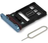 MMOBIEL Tiroir Carte Dual SIM de Rechange Compatible avec Huawei P30 Pro 2019 - Joint en Caoutchouc et Épingle Inclus - Support Carte - Bleu