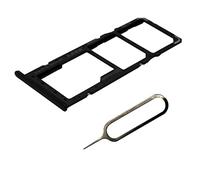 MMOBIEL Tiroir Carte Dual Sim de Rechange Compatible avec Oppo A31 2020-6.5 inch - INCL. l'épingle SIM - Support Carte SIM - Noir