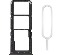 MMOBIEL Tiroir Carte Dual Sim de Rechange Compatible avec Oppo A52 2020 INCL. l'épingle SIM - Support Carte SIM - Noir