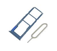 MMOBIEL Tiroir Carte Dual Sim de Rechange Compatible avec Samsung Galaxy A12-6.5 inch - 2020 INCL. l'épingle SIM - Support Carte SIM - Bleu