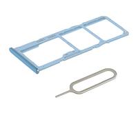 MMOBIEL Tiroir Carte Dual SIM de Rechange Compatible avec Samsung Galaxy A51 / A71 2020 - Joint en Caoutchouc et Épingle Inclus - Support Carte - Bleu