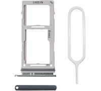 MMOBIEL Tiroir Carte Dual Sim de Rechange Compatible avec Samsung Galaxy S10 / S10 Plus 2019 - INCL. Joint en Caoutchouc et l'épingle SIM - Support Carte SIM - Noir
