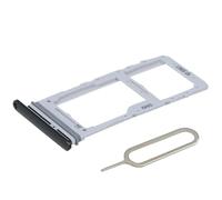 MMOBIEL Tiroir Carte Dual Sim de Rechange Compatible avec Samsung Galaxy S20+ / S20+ 5G / S20 Ultra 5G 2020 - INCL. Joint en Caoutchouc et l'épingle SIM - Support Carte SIM - Noir
