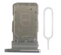 MMOBIEL Tiroir Carte Dual Sim de Rechange Compatible avec Samsung Galaxy S21 5G / S21-6.2 inch - 2021 - INCL. Joint en Caoutchouc et l'épingle SIM - Support Carte SIM - Blanc