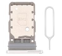 MMOBIEL Tiroir Carte Dual Sim de Rechange Compatible avec Samsung Galaxy S21 Ultra / S21 Plus - 6.8 inch - 2021 - INCL. Joint en Caoutchouc et l'épingle SIM - Support Carte SIM - Argent