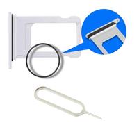 MMOBIEL Tiroir Carte Sim de Rechange Compatible avec iPhone 11 2019 - INCL. Joint en Caoutchouc et l'épingle SIM - Support Carte SIM - Blanc