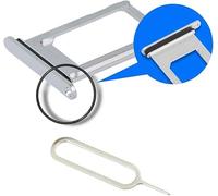 MMOBIEL Tiroir Carte Sim de Rechange Compatible avec iPhone XR - 6.1 inch - 2018 - INCL. Joint en Caoutchouc et l'épingle SIM - Support Carte SIM - Blanc