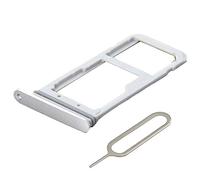 MMOBIEL Tiroir Carte Sim de Rechange Compatible avec Samsung Galaxy S7 2016 INCL. l'épingle SIM - Support Carte SIM - Argent