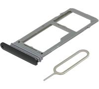 MMOBIEL Tiroir Carte SIM de Rechange Compatible avec Samsung Galaxy S9 / S9 Plus 2018 - Joint en Caoutchouc et Épingle Inclus - Support Carte - Noir