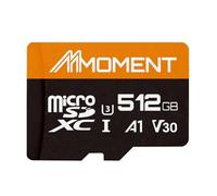 MMOMENT Carte micro SDXC 512 Go, A1, V30, UHS-I, U3, compatible classe 10, vitesse de lecture jusqu'à 95 Mo/s, vitesse d'écriture jusqu'à 70 Mo/s, adaptateur SD inclus