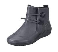 MMOOVV Bottes rétro pour femme - Avec fermeture éclair - Respirantes - Courtes - Tendance - Plates, gris, 38 EU