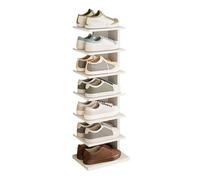 MMOU Étagère à Chaussures de 8 Niveaux Support à Chaussures Empilable, Gain de Place, pour Entrée, Couloir, Chambre, 20 x 30 x 86.5 cm (Color : White, Size : 20 * 30 * 86.5cm)