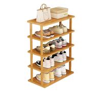 MMOU Meuble Rangement Chaussures Bois 9 Niveaux, Boite Rangement Chaussures Empilables Meuble de Rangement Polyvalent, Entrée, Salon, Couleur du Bois (Size : 47 * 23 * 77)