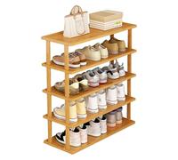 MMOU Meuble Rangement Chaussures Bois 9 Niveaux, Boite Rangement Chaussures Empilables Meuble de Rangement Polyvalent, Entrée, Salon, Couleur du Bois (Size : 65 * 23 * 77)