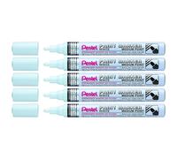 [MMP10-W-5] Pentel Lot de 5 Marqueurs Peinture MMP10 Pointe Ogive 2,5 mm Blanc