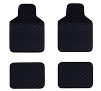 MMPZZ Tapis de Sol de Voiture pour Fiat 500e 2020-2024, Tapis de Sol en Cuir Imperméables et Antidérapants, Accessoires de Tapis de Sol de Voiture, Black Blue